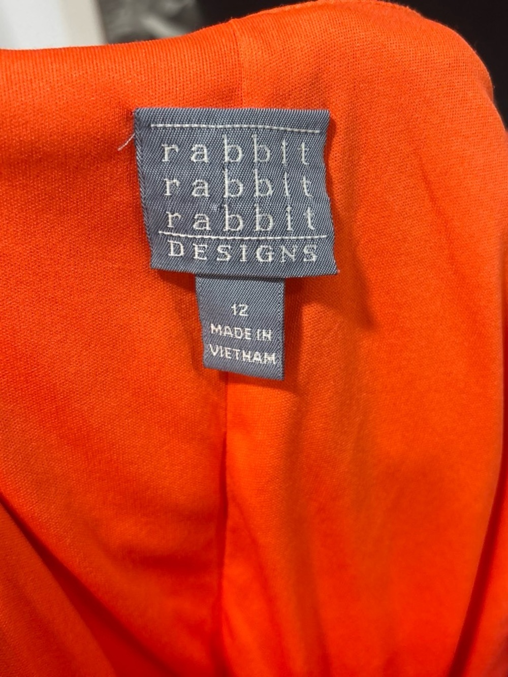 Rabbit Rabbit Rabbit Orange Textured Dot Shift Dress - Picture 4 of 4